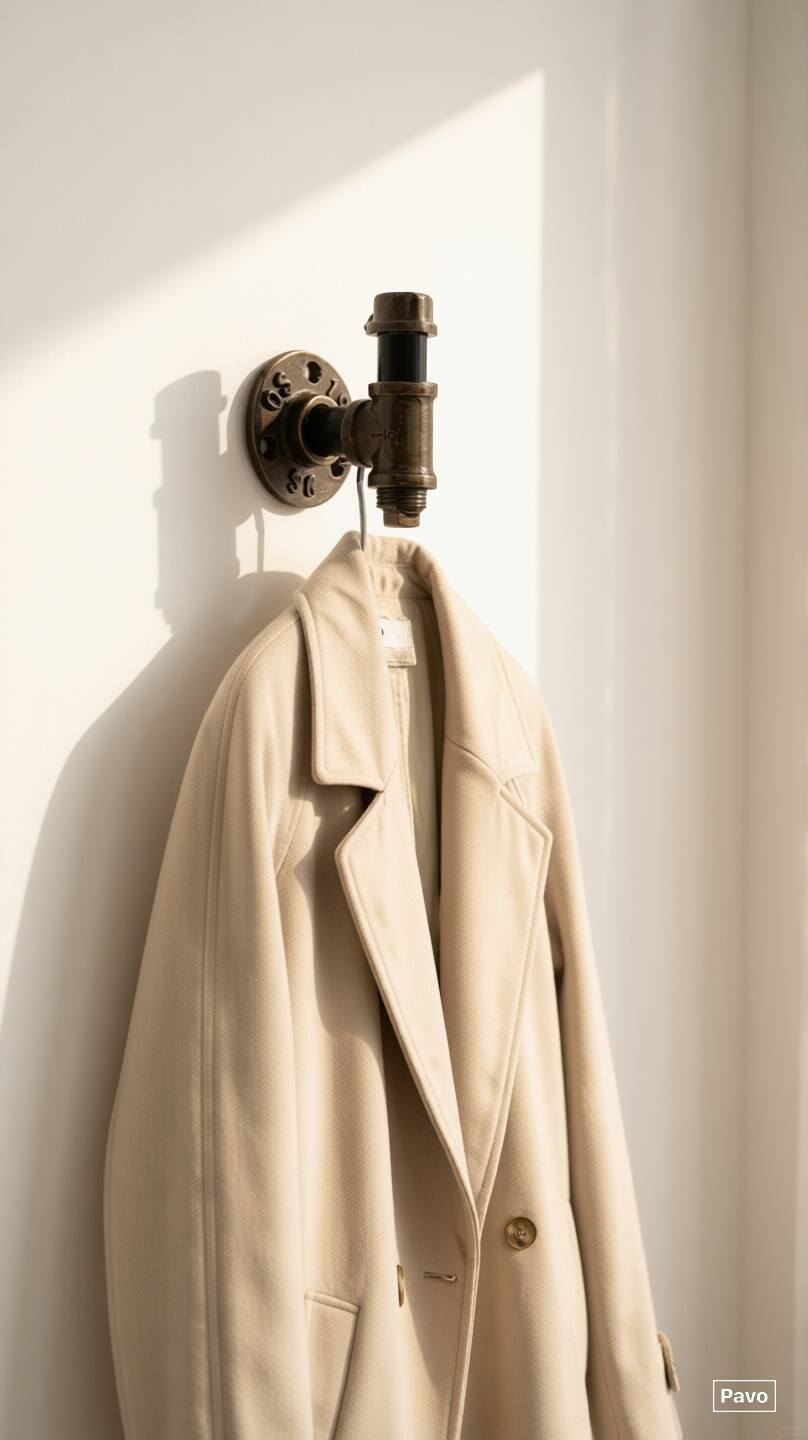 ValveArtisan Industrial Pipe Wall Hook — Vintage Bronze