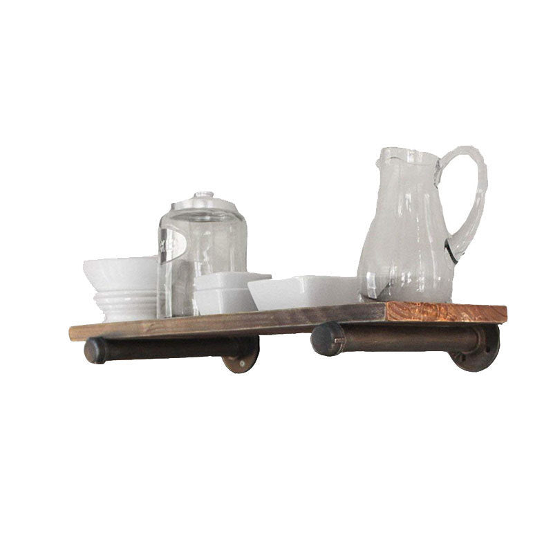Industrial Pipe Floating Shelf Bracket - Single Tier