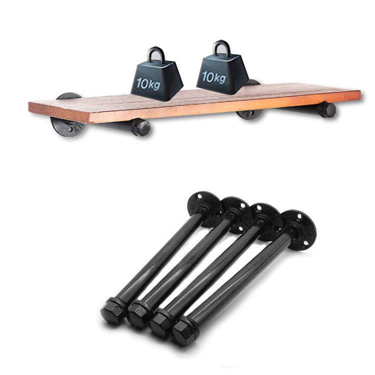 Industrial Pipe Floating Shelf Bracket - Single Tier