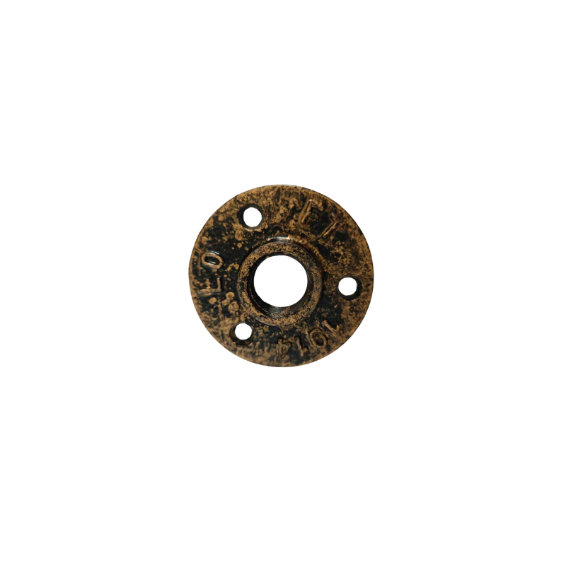 Industrial Pipe Wall Mount Bracket - Black & Gold