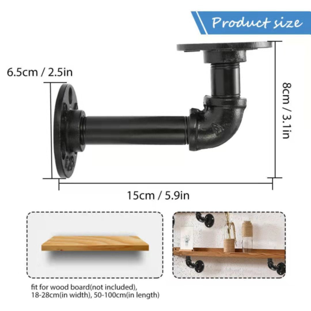 Industrial Pipe Triangle Shelf Bracket