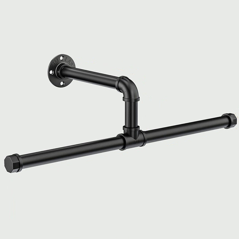 Industrial Pipe Coat Rack - Floating Wall Mount