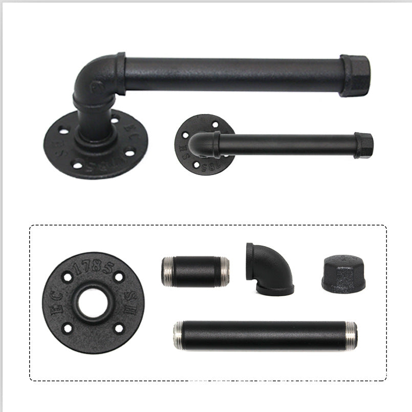 Industrial Pipe Towel Rack - Bathroom Wall Mount